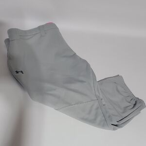 Under Armour Light Gray Performance Pants Baseball Softball Capries 2xl